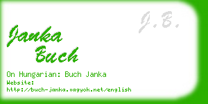 janka buch business card